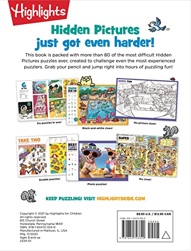 The Hardest Hidden Pictures Book Ever: The Hardest Hidden Pictures Book Ever (Highlights Hidden Pictures Puzzles) Over 1,500 Hidden Objects to Search and Find, Hardest Look-and-Find Book