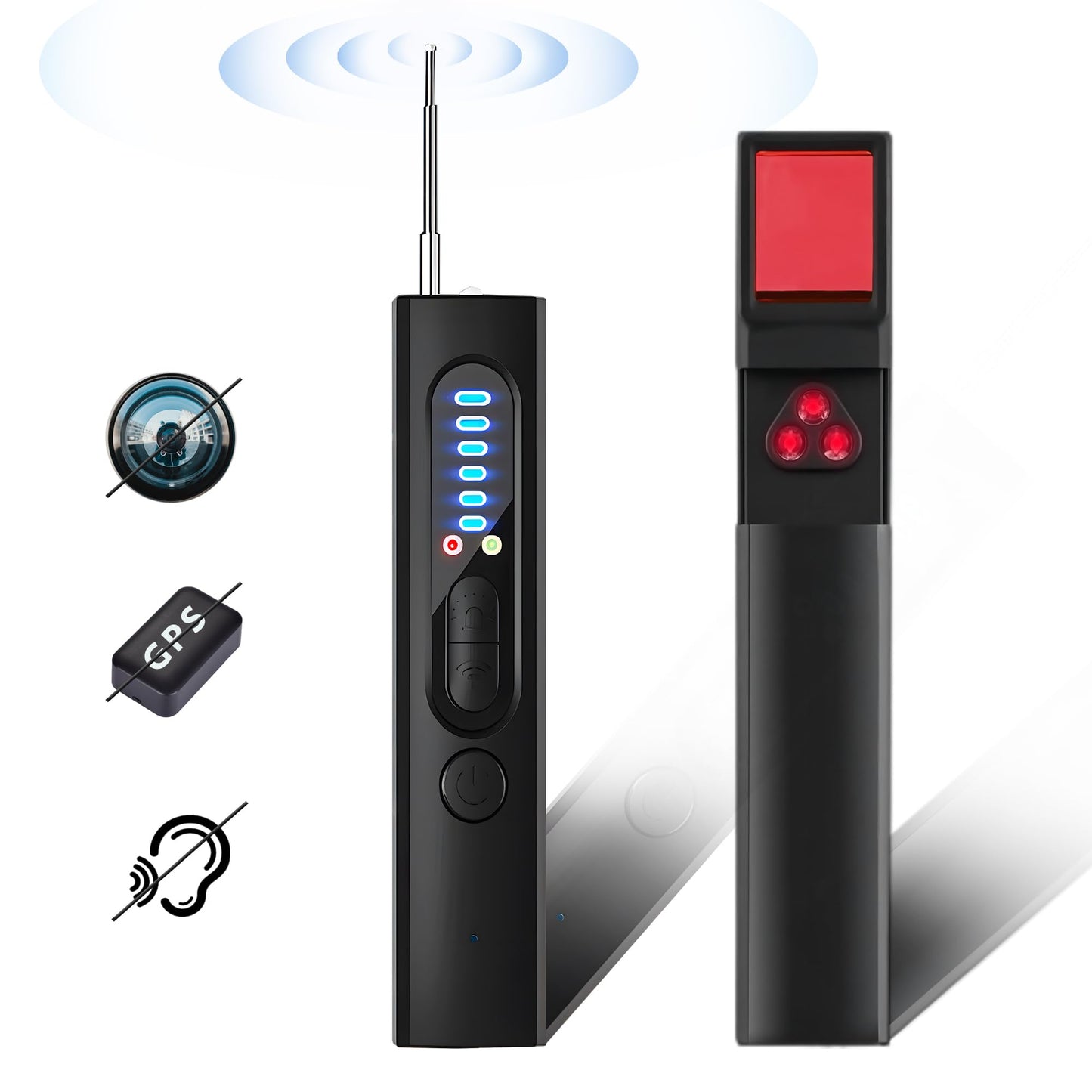 Muayb Hidden Camera Detector, Anti-Spy Detector, Hidden Device GPS Detector, Camera Detector, Bug Detector, Privacy Protector, Signal Scanner for Hotels Office Home Travel, 5 Levels Sensitivity