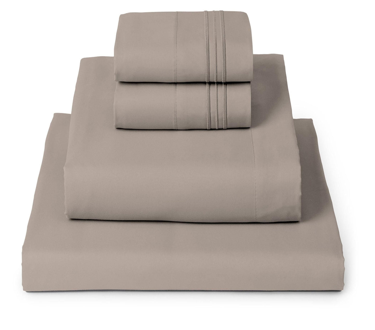 Mellanni King Sheets Set - 4 PC Iconic Collection Bedding - Hotel Luxury, Extra Soft, Cooling Bed Sheets - Wrinkle, Fade, Stain Resistant (King, Tan)