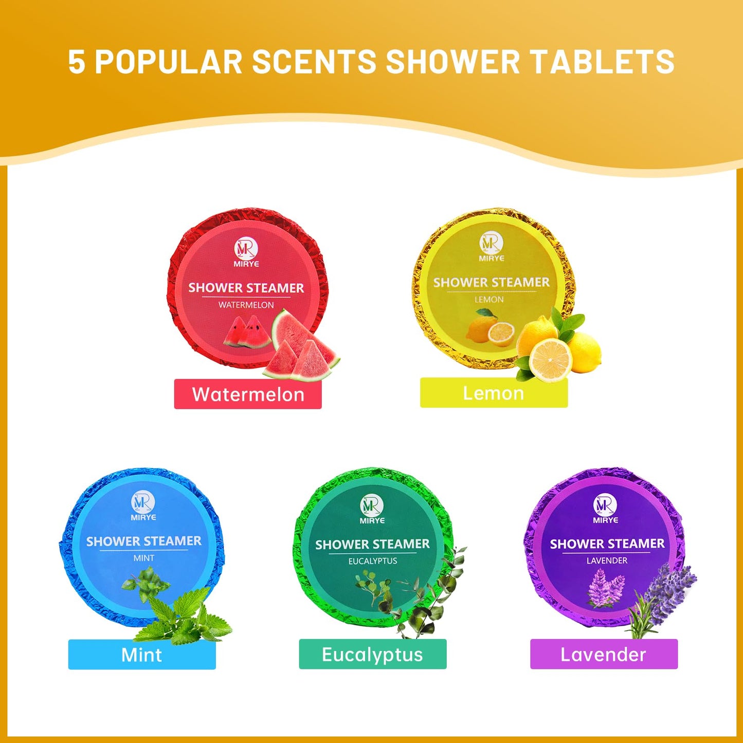 Shower Steamers Aromatherapy, 30-Pack Shower Steamer for Women Men, Shower Bombs with Essential Oils Stress Relief and Self Care, Birthday Gift for Mom, Dad, Wife, Daughter, Son, Friends