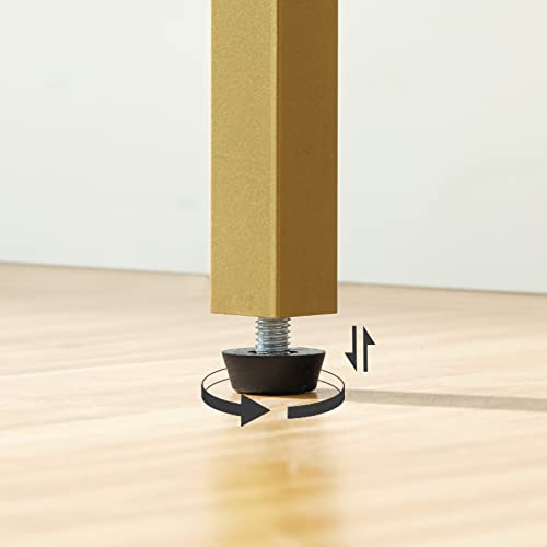 HOOBRO Narrow Console Table, 29.5" Small Entryway Table, Thin Sofa Table, Side Table, Display Table, for Hallway, Bedroom, Living Room, Foyer, White and Gold DW75XG01