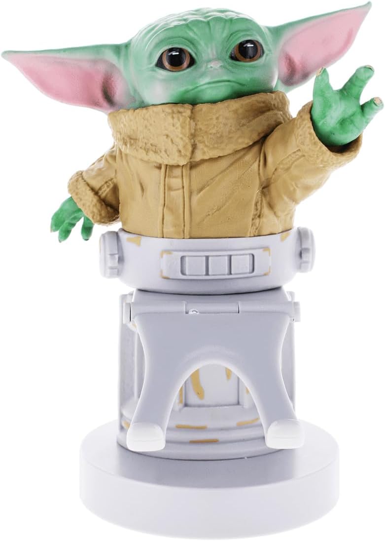 Exquisite Gaming: The Mandalorian: The Child - Star Wars Original Mobile Phone & Gaming Controller Holder, Device Stand, Cable Guys, Licensed Figure , Green