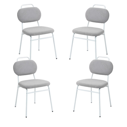 Sidanli Guest Chairs Set of 4, Waiting Room Chairs with Fabric Padded Seat and Metal Legs for Conference Lobby Home Office, Grey