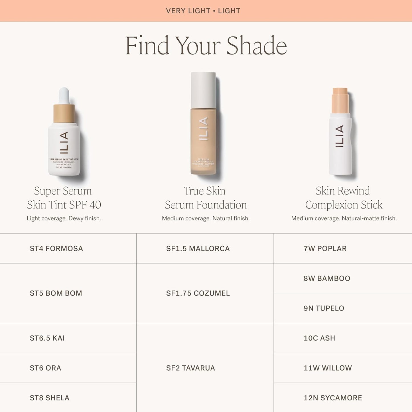 ILIA - Skin Rewind Complexion Stick - Foundation + Concealer + Skincare | Non-Toxic, Vegan, Cruelty-Free, Clean Makeup (9N - Tupelo, 0.35 oz | 10 g)