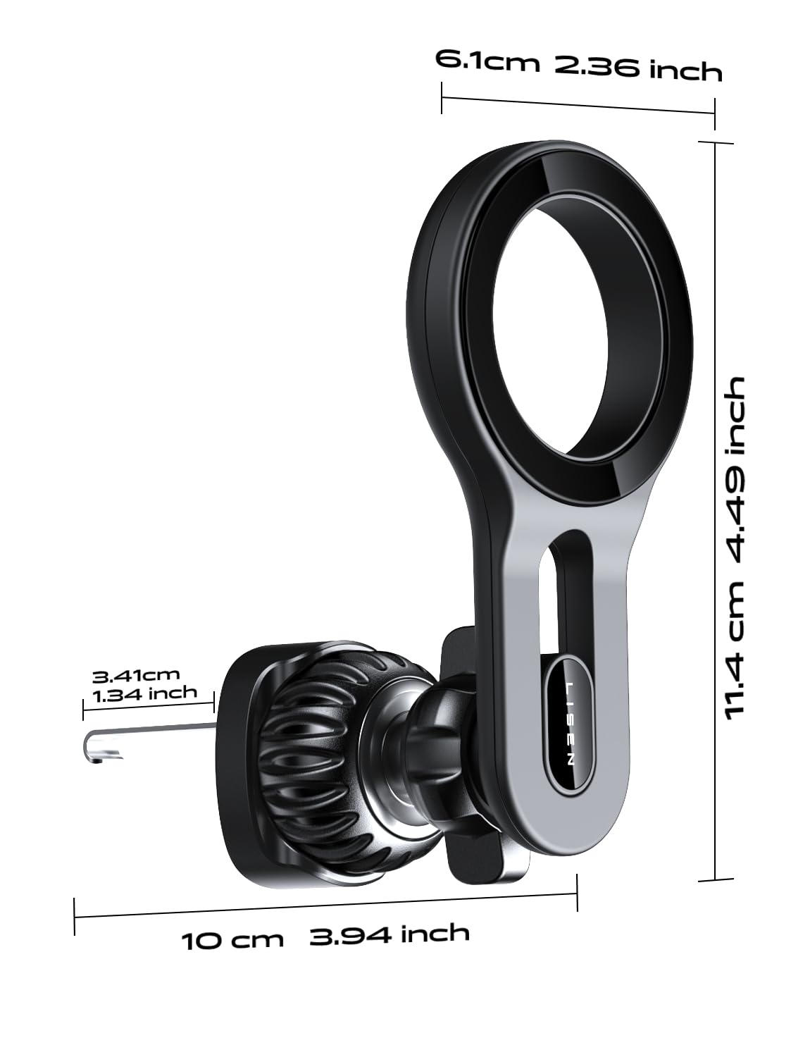 LISEN for MagSafe Car Mount Magnetic Car Phone Mount, Air Vent Phone Holder Car [Super Strong Magnets] Hands Free Cell Phone Holder 17X Strong Clip Car Accessories fit iPhone 16 15 14 13 Pro Plus Max