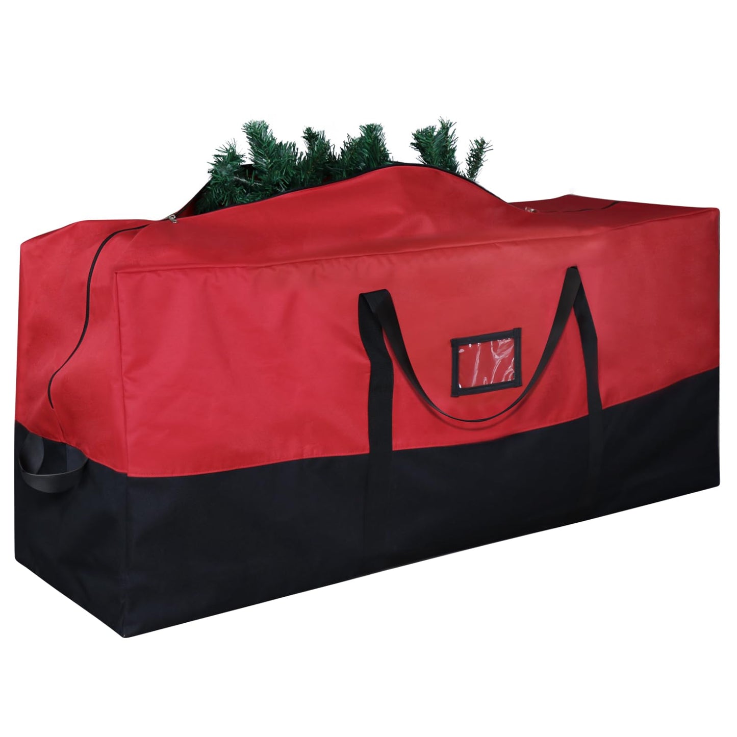 BSTGE Christmas Tree Storage Bag, 600D Oxford Extra Large Moving Bags, Fits Up to 7.5 Ft Artificial Trees, Heavy-Duty Waterproof Christmas Decorations Storage Bags with Handles, Zippers & Card Slot