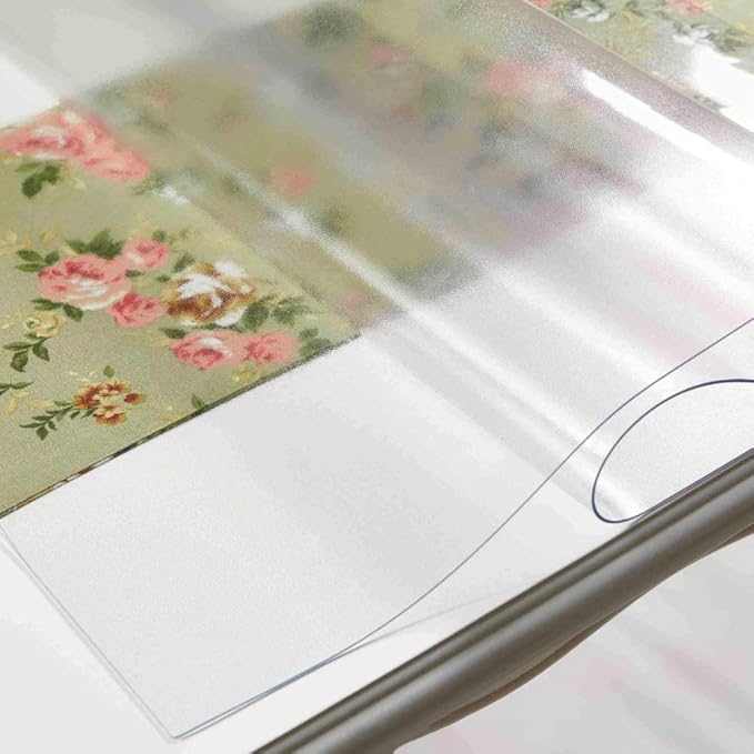 NECAUX Custom 18 x 36 Inch Frosted Desk Cover Protector, 1.5mm Thick Plastic Desk Pad, Desk Protector Frosted, Desk Mats on top of Desks, Table Cover Protector for Computer Writing Desk, Side Table