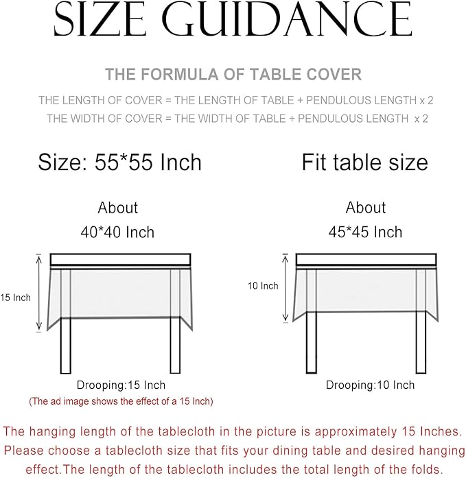 patdrea Designer Linen Light Brown Small Square Table Cloth,Vintage French Breathable Floral Tablecloth,Decor Table Cover for Kitchen Dining,Parties,Christmas,Thanksgiving,55"x55"-Cudillero