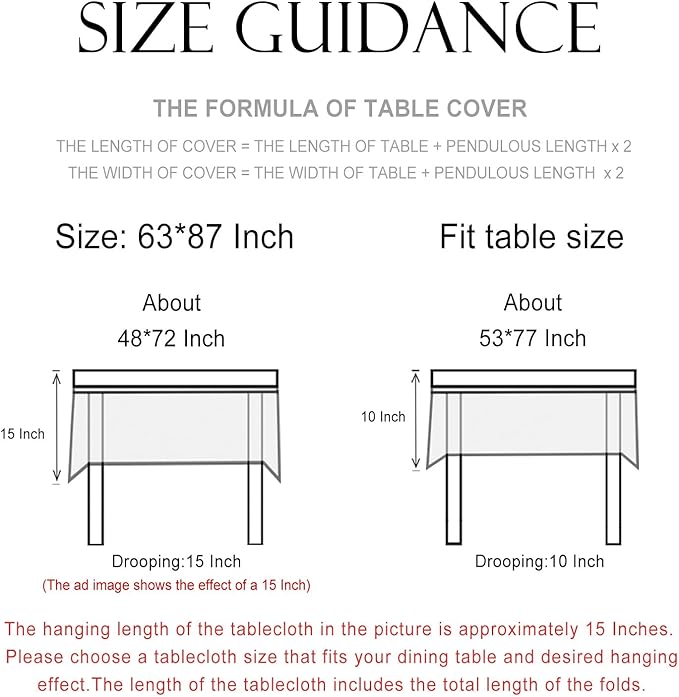 patdrea Designer French Linen Table Cloth for Rectangle Table,Vintage Fall Decorative Tablecloth,Floral Decoration Cover for Kitchen Dining Christmas,Tea Party,Thanksgiving,63"x87"-Littledaisy