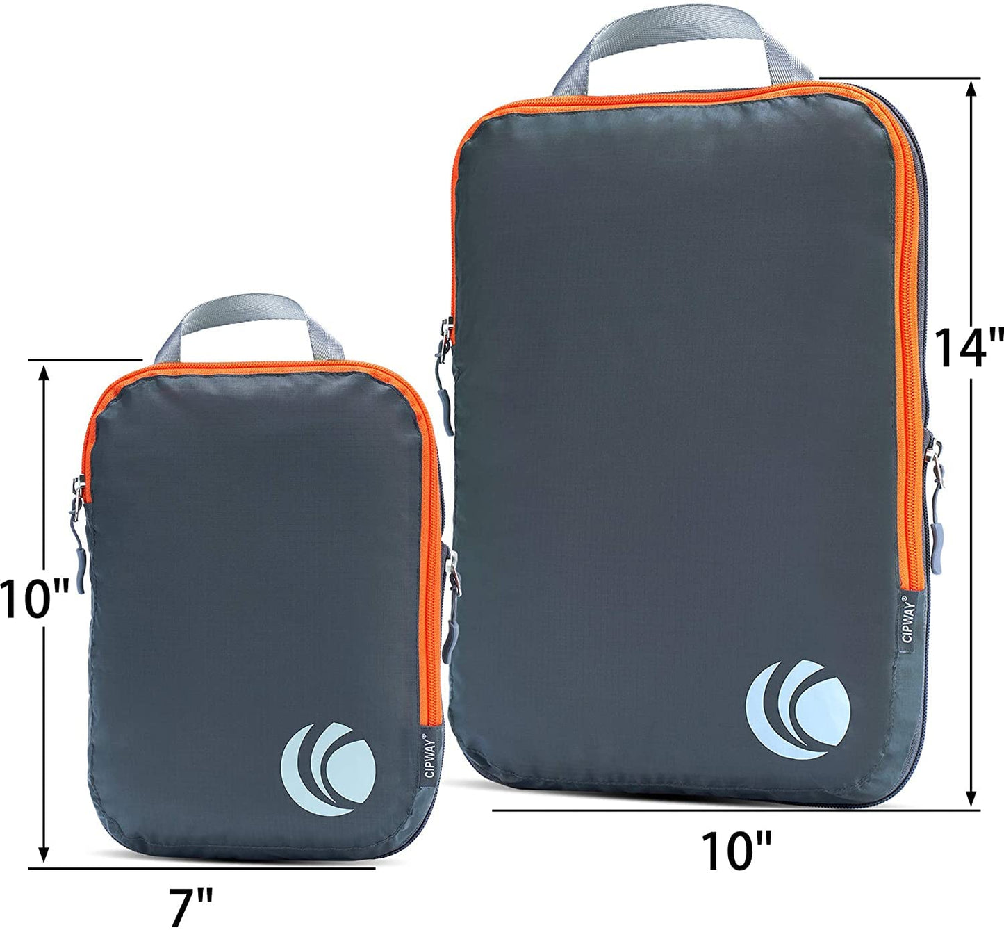 Cipway Compression Packing Cubes Set, Ultralight Expandable Travel Packing Organizers for Carry on Luggage (Grey 3pcs)