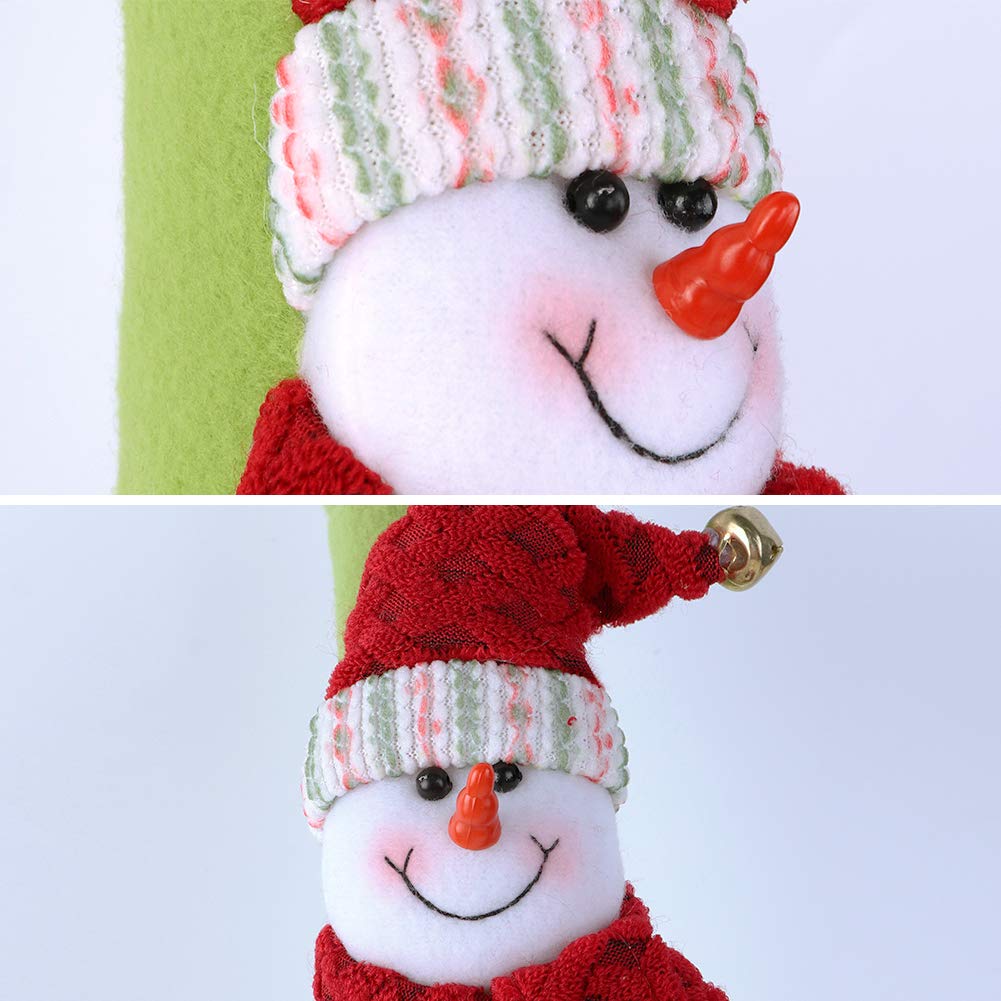 OurWarm Aytai 4pcs Christmas Fridge Handle Covers Snowman Refrigerator Door Handle Cover Kitchen Appliance for Christmas Decorations