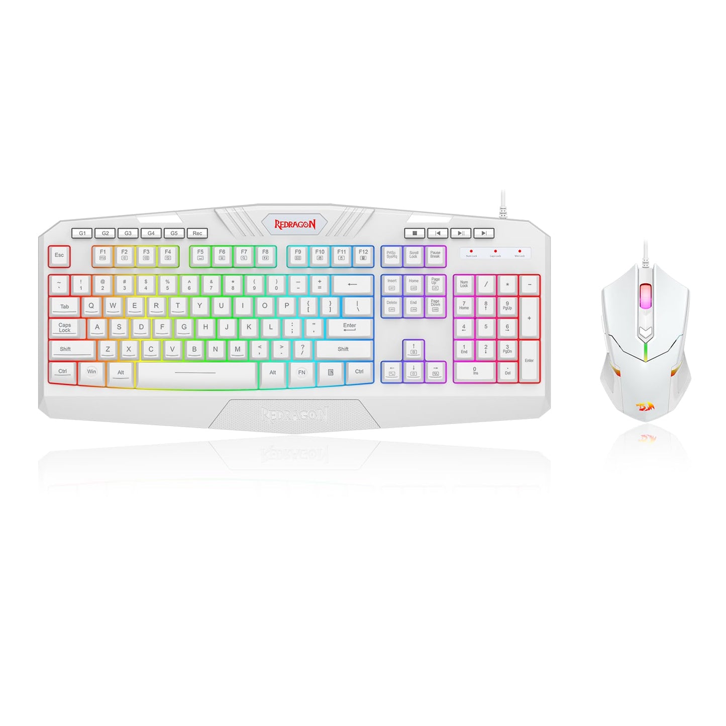 Redragon S101 Gaming Keyboard, M601 Mouse, RGB Backlit Gaming Keyboard, Programmable Backlit Mouse, Value Combo Set [New Version]