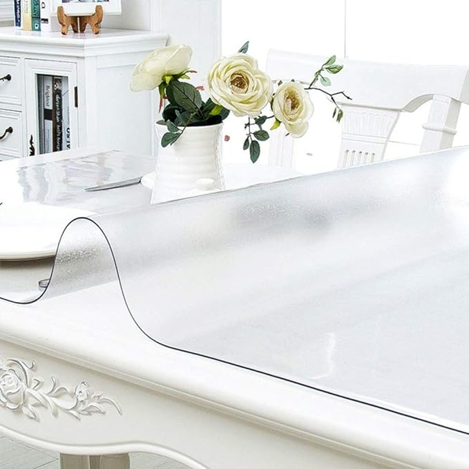 NECAUX Custom 20 x 35.5 Inch Frosted Desk Cover Protector, 1.5mm Thick Plastic Desk Pad, Desk Protector, Desk Mat on top of Desk, Frosted Table Cover Protector for Computer Writing Desk, Side Table