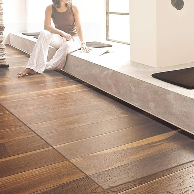 NECAUX Custom 12 x 51 Inch Frosted Desk Cover Protector, 1.5mm Thick Plastic Desk Pad, Desk Protector Frosted, Desk Mats on top of Desks, Vinyl Table Cover Protector for Computer Desk, Writing Desk