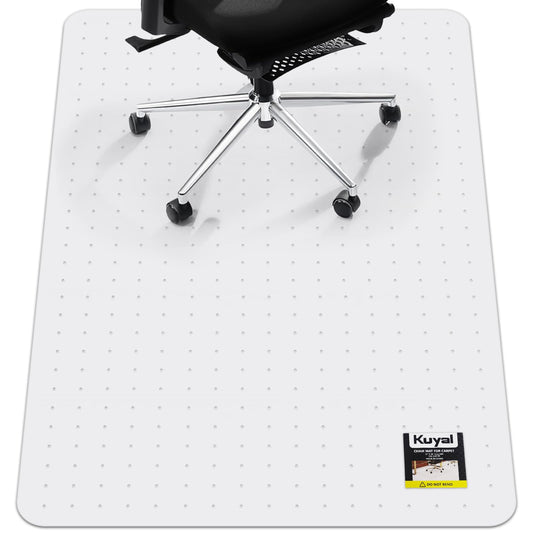 Kuyal Office Chair Mat for Carpet, 40x48 Clear Heavy Duty Computer Chair Mat, Under Desk Protector Carpeted Floors Mat, Easy Chair Movement,Ship Flat