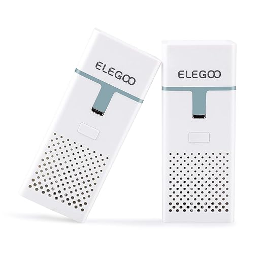 ELEGOO Mini Air Purifier with Activated Carbon Filter and Universal Adaptor for LCD/DLP/MSLA Resin 3D Printer(Pack of 2)