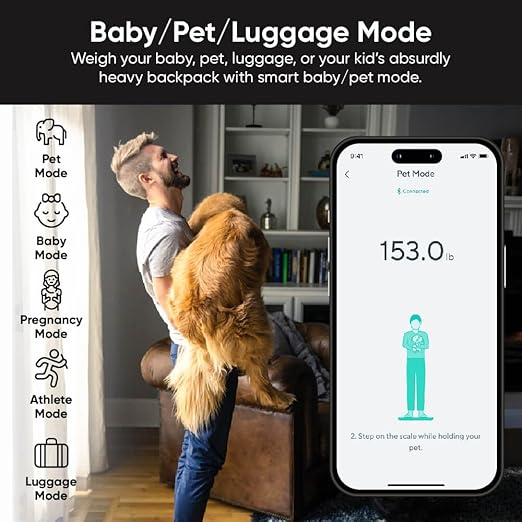 Ultra, Smart Scale with 4.3" Color Display, Digital Bathroom Scale for Body Weight BMI Muscle Mass Composition, Wi-Fi & Bluetooth Body Fat Scale with Heart Rate- White