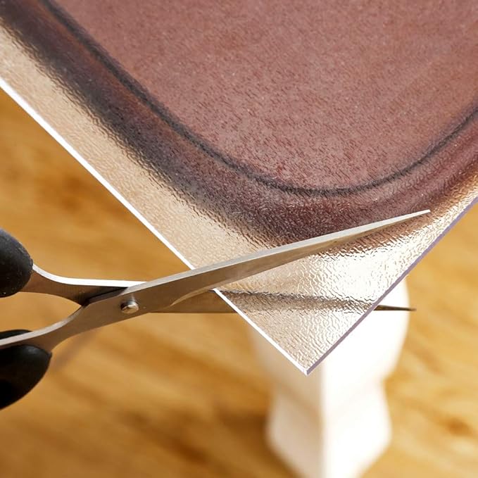 NECAUX Custom 20 x 51 Inch Frosted Table Cover Protector, 1.5mm Thick Plastic Heavy Duty Table Pad Desk Mat Desk Protector for Office Computer Writing Desk, Sofa Table, Media Stand, Coffee Table
