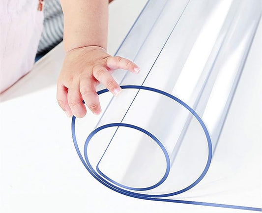 46x96 Inch Clear Desk Blotter Mat Protector Table Cloths Topper Protector Pad Vinyl Plastic Liner Cover Rug Side Wipeable Protective Pad PVC Furniture Coffee Dining Conference Tabletop Heat Resistant