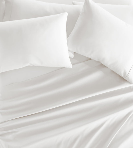 Linen Market Double-Brushed Microfiber Twin Sheet Set 3 Piece – Oeko-TEX Certified Ultra Soft & Wrinkle-Free - 16" Deep Pocket Sheets - Easy Care Twin Size - White