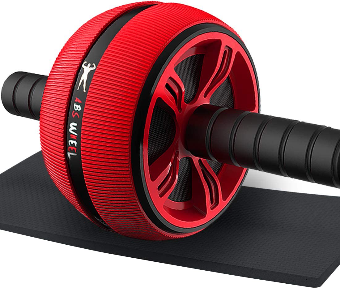 Bssay Ab Roller Wheel, Abs Workout Equipment for Abdominal & Core Strength Training, Exercise Wheels for Home Gym Fitness, Wider Ab Machine with Knee Pad Accessories