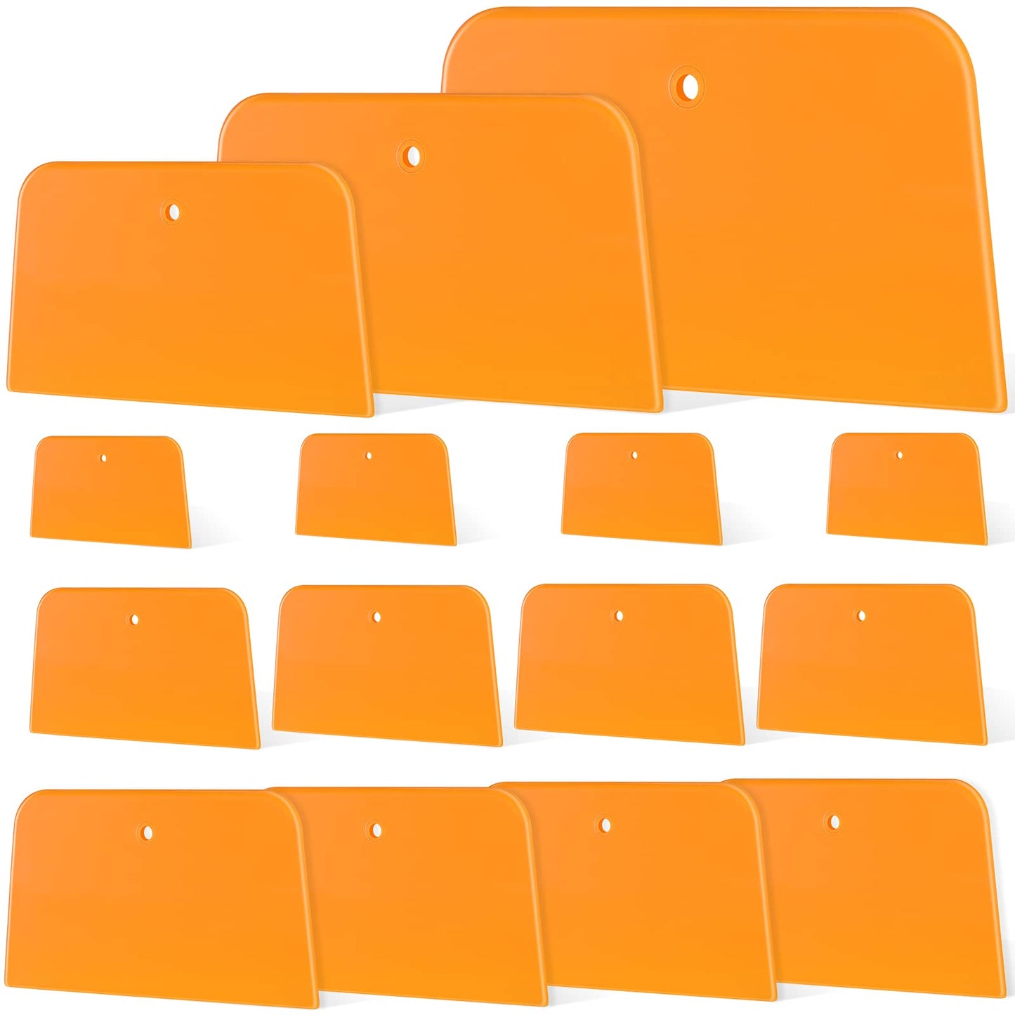 Frienda Body Filler Spreaders Plastic Tools for Automotive Applying Putties Glazes Caulks and Paint(15 Pcs,3 Sizes)