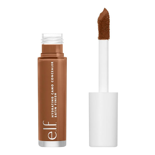 e.l.f. Hydrating Camo Concealer, Covers Blemishes & Under-Eye Circles, Full-Coverage & Delivers A Satin Finish, Vegan & Cruelty-Free, Rich Cocoa