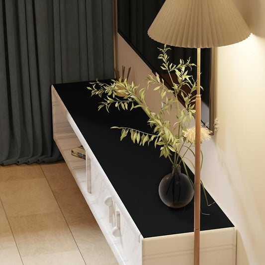 Dresser Top Protectors - 17x96 Inch Waterproof Easy to Clean Can Conceal Flaws Protector The Table Top from Scratches Used for Coffee Table Dresser(Black+Black 17x96)