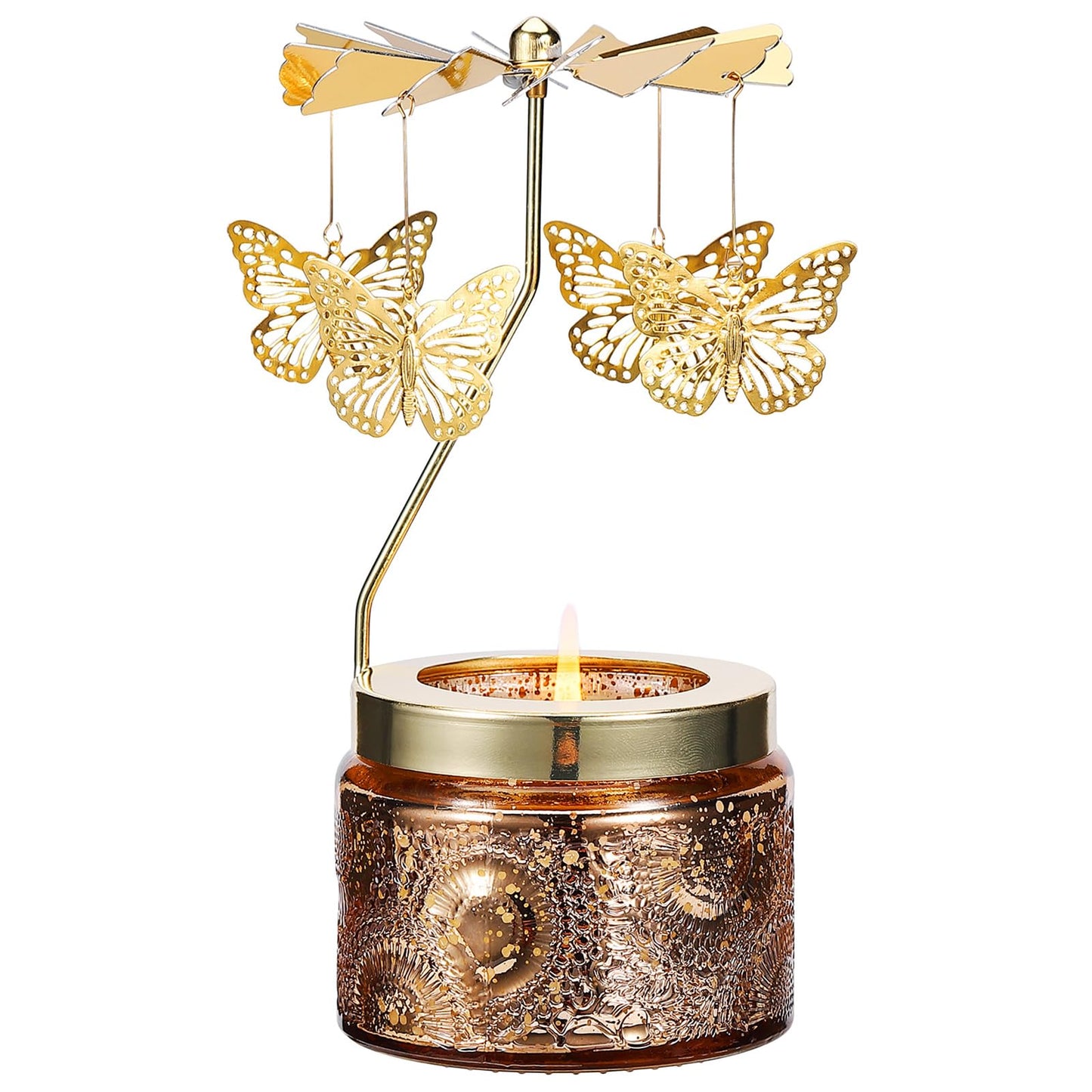 Butterfly Gifts for Women, Birthday Gifts for Mom Daughter Sister Wife, Unique Gift for Friend Women Rotatable Scented Candles Gift for Anniversary Christmas Mothers Day