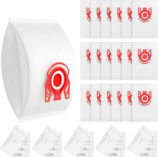 20 Pack 3D Airclean FJM Vacuum Cleaner Bags Compatible with Miele FJM Vacuum Cleaner, Compact C1, Compact C2, Complete C1, S241, S290, S300i, S500, S700, S4, S6 Series, Replaces Part 10123220