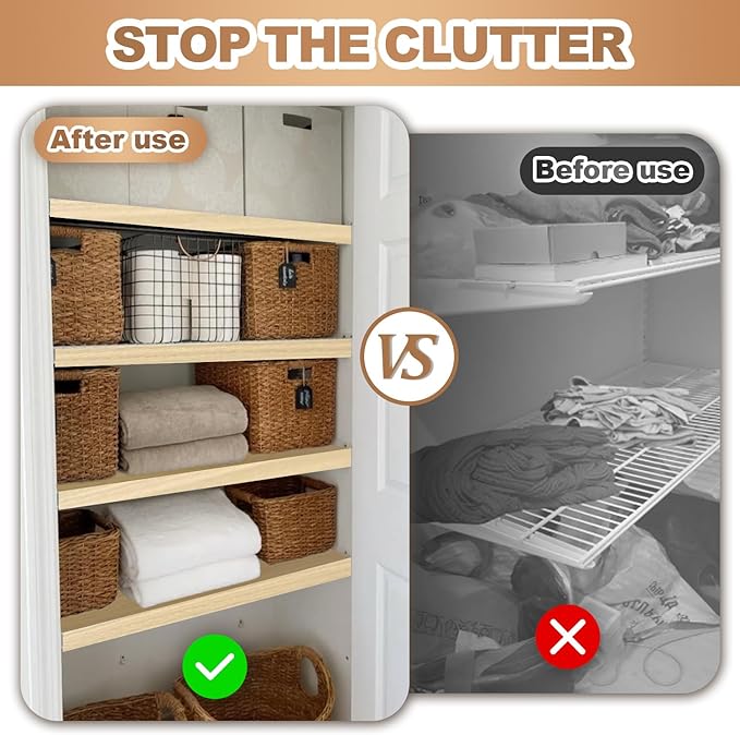 5 Pcs Wire Rack Covers 36x12x3 inch PVC Pantry Shelf Cover 0.31 inch Thick Removable Closet Wire Rack Shelf Covers,Decoration Kitchen Bathroom Office Shelving (Wood Color,36x12x3 inch)