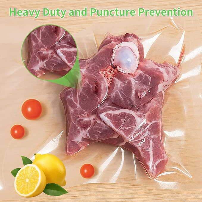 MakMeFre 300 Plus Quart Size 10" x 13" Vacuum Sealer Bags with BPA Free and Heavy Duty,Great for Food Storage Vaccume Sealer PreCut Bag