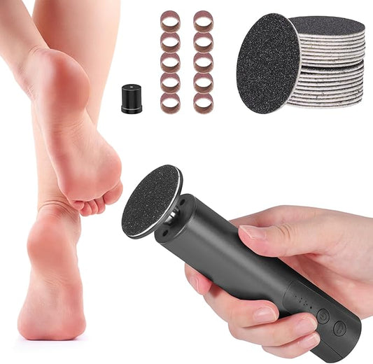 ele ELEOPTION Electric Callus Remover for Feet Electric Foot File Nail Grinder 6 Speed Adjustable Rechargeable Professional Foot Sander Pedicure Tool for Feet Dry Dead Skin Black