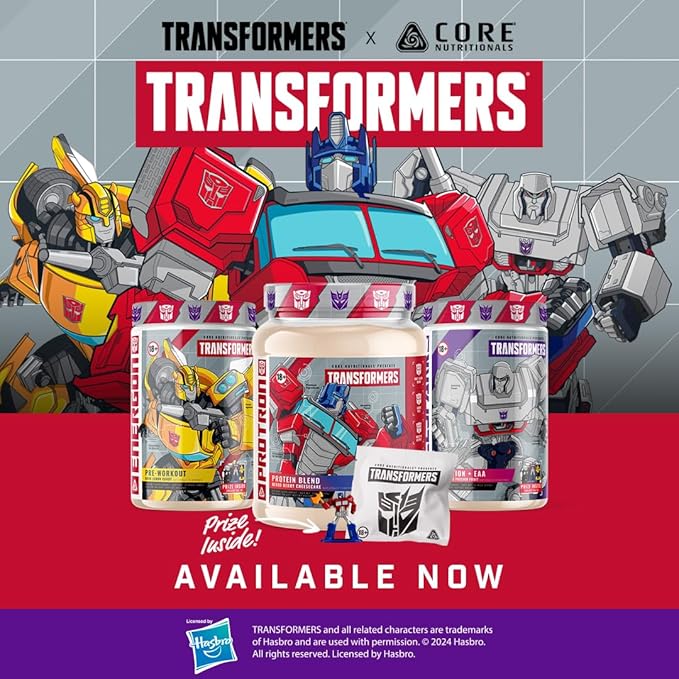 Core Nutritionals | Transformers Protron Protein Blend Nutritional Supplement Formula (Free Prize Inside) for Adults Ages 18+ (2 Pounds, PB Cookies 'N Cream)