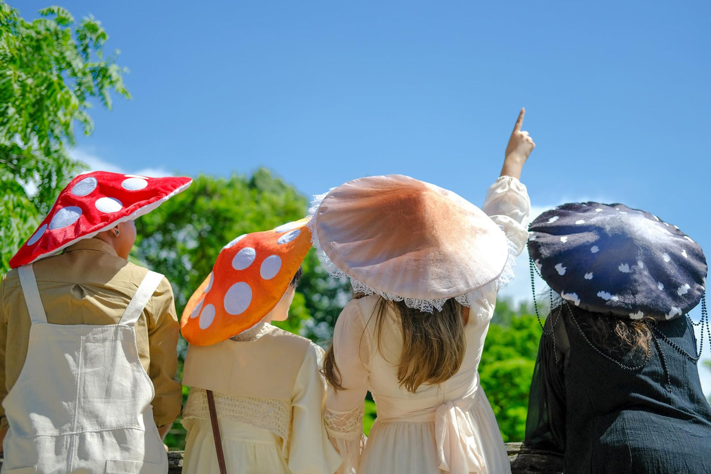 Dreamstall Mushroom Hat Costume Cosplay Accessory Party Hat Cap, Oversized with Wired Brim (Red)