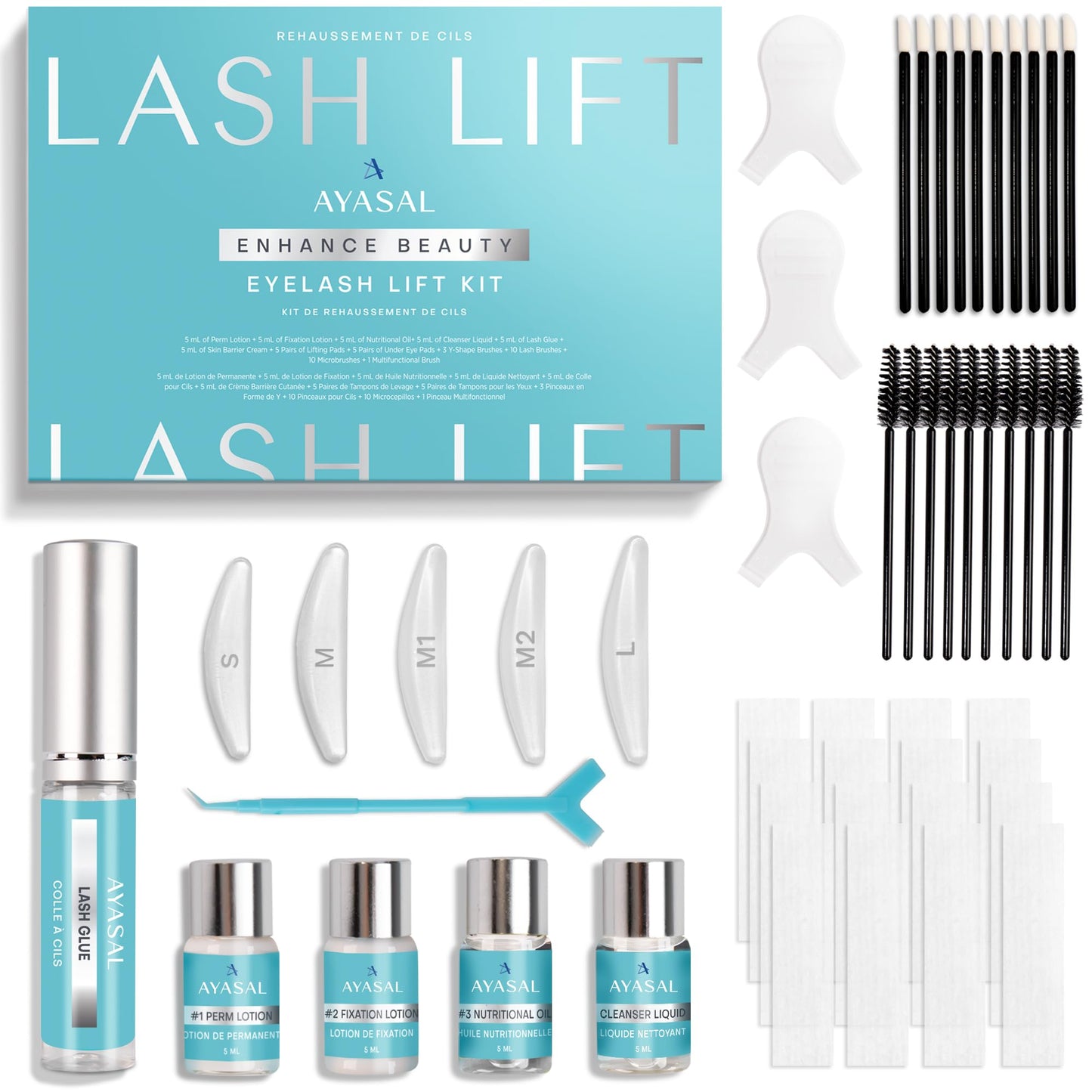 Lash Lift Kit for Eyelash Perm: Korean Eyelash Lift Kit for Long-Lasting Natural Curl & Self Lash Lifting – DIY Instructions Lash Lamination Set for Salon-Quality Results at Home or Professional Use