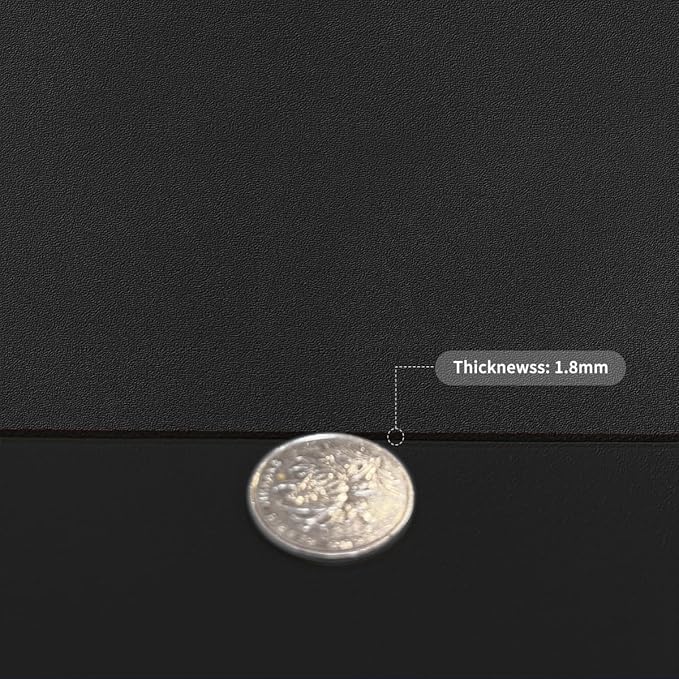 Leather Table Cover,1.8mm Thick,24x60 Inch Desk Cover,Large Desk Mat,Table Protector,Table Cover Protector,Table Protectors for Rectangle Tables(Black+Black,24x60)