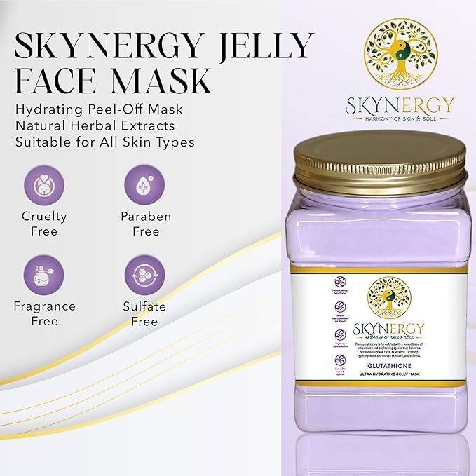 Glutathione Jelly Masks -Professional Grade HydroGlo Peel Off Face Mask, Radiance, Reduced Wrinkles, Fine Lines, Inflammation & Pigmentation Vajafacial Jelly Mask | 12 Applications (30 fl oz)