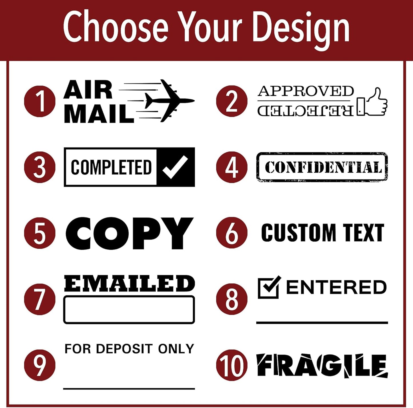 Confidential Office Stamp | 4 Different Sizes | 20 Designs | Multiple Color Options | Perfect for Quick Validation of Office Documents (Confidential, Xtra Large)