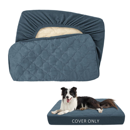 CHHKON Dog Bed Covers Replacement Washable Waterproof Pet Puppy Bed Cover for Dog(Blue,41x29x6 inch)