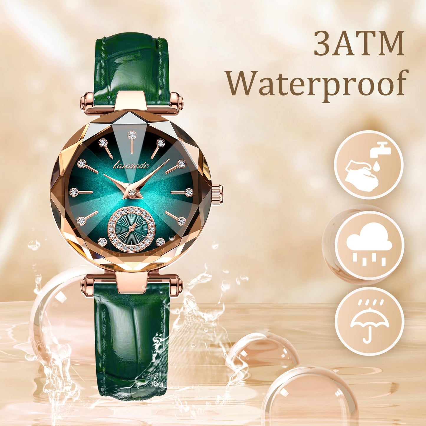 NN BEN NEVIS Watch, Watches for Women with Elegant Leather Strap, Fashion Analog Creative Diamond Dial Wrist Watch, Jewelry Gift for Wedding Anniversary Birthday