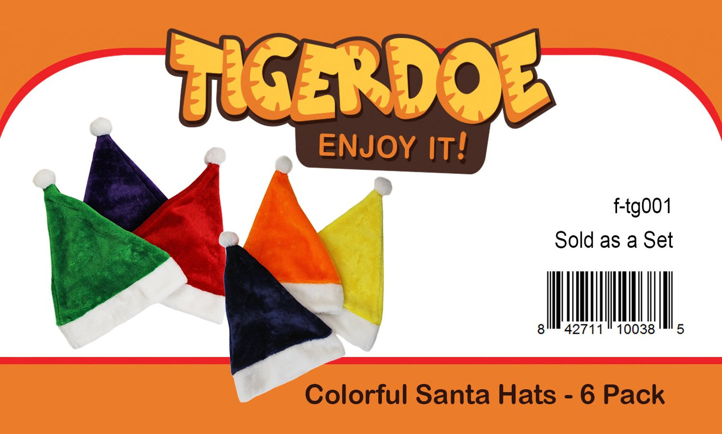 Tigerdoe Dwarf Hats – Gnome Hats – Storybook Character Costumes - Elf Accessories - Santa Hat - Christmas Holiday - Novelty 2 Pack (6 Pack Colorful Santa Hat)