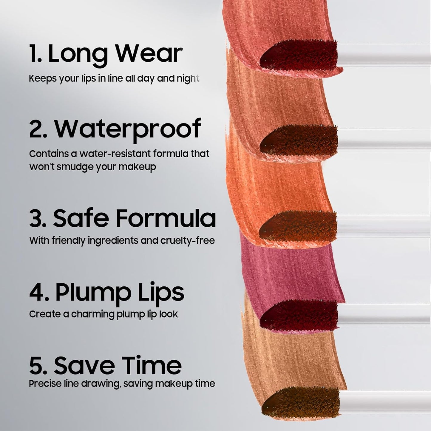 Peel Off Lip Liner Stain - Non-Stick Cup Lip Comfortable Vivid Color Peel Lip Stain Transfer-Proof & Long - Wear, Create Beauty & Charming Lip Makeup For All Skin Types with All-Day (#04 Coral)