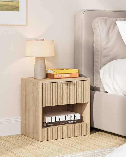 Apetaccat Tiny Night Stand Small Night Stand Modern Bedside Table,Side End Table for Bedroom,Living Room,Office(Natural)