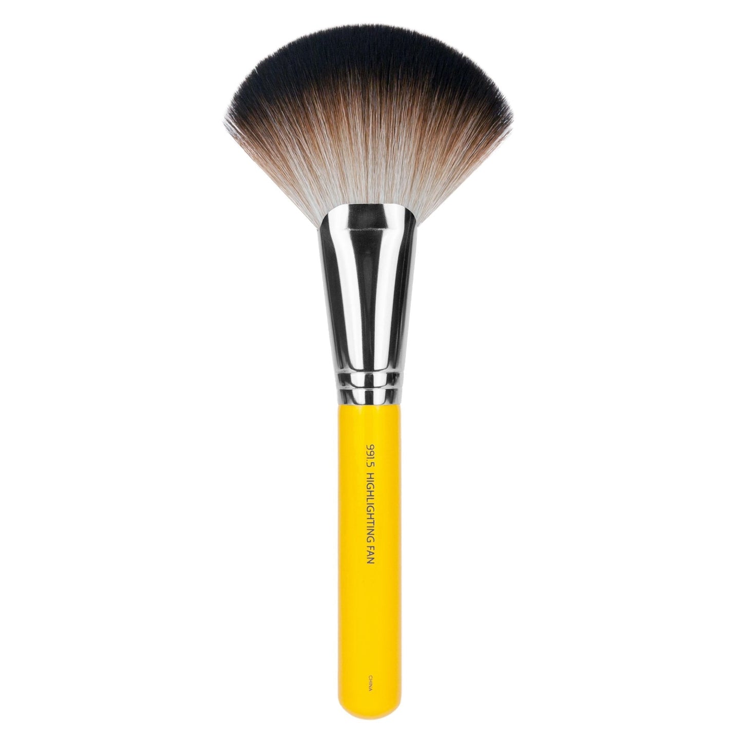 Bdellium Tools Professional Makeup Brush - Studio Series 991.5 Highlighting Fan - With Soft Synthetic Fibers, For Topping the Cheekbones (Yellow, 1pc)