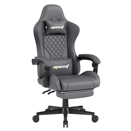 Gaming Chair - Ergonomic Office Chair with Lumbar Support & Pocket Spring Cushion,Heavy Duty 400lb Capacity, High-Back Computer Desk Chair for Home/Work Gray