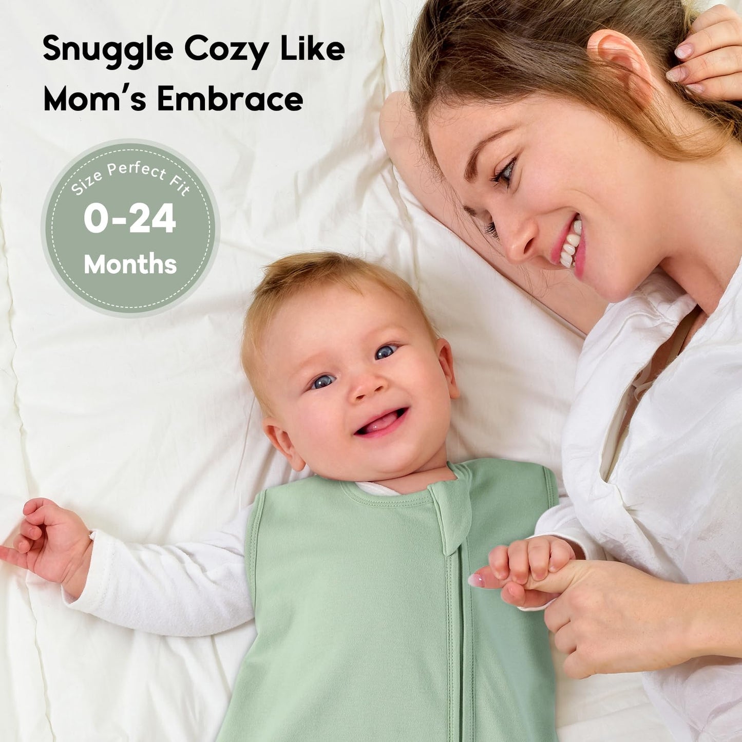 Yoofoss Baby Sleep Sack 6-12 Months TOG 1.0 Baby Wearable Blanket, 2 Pack 100% Organic Cotton Infant Toddler Sleeping Sack 2-Way Zipper Lightweight Sleep Sack
