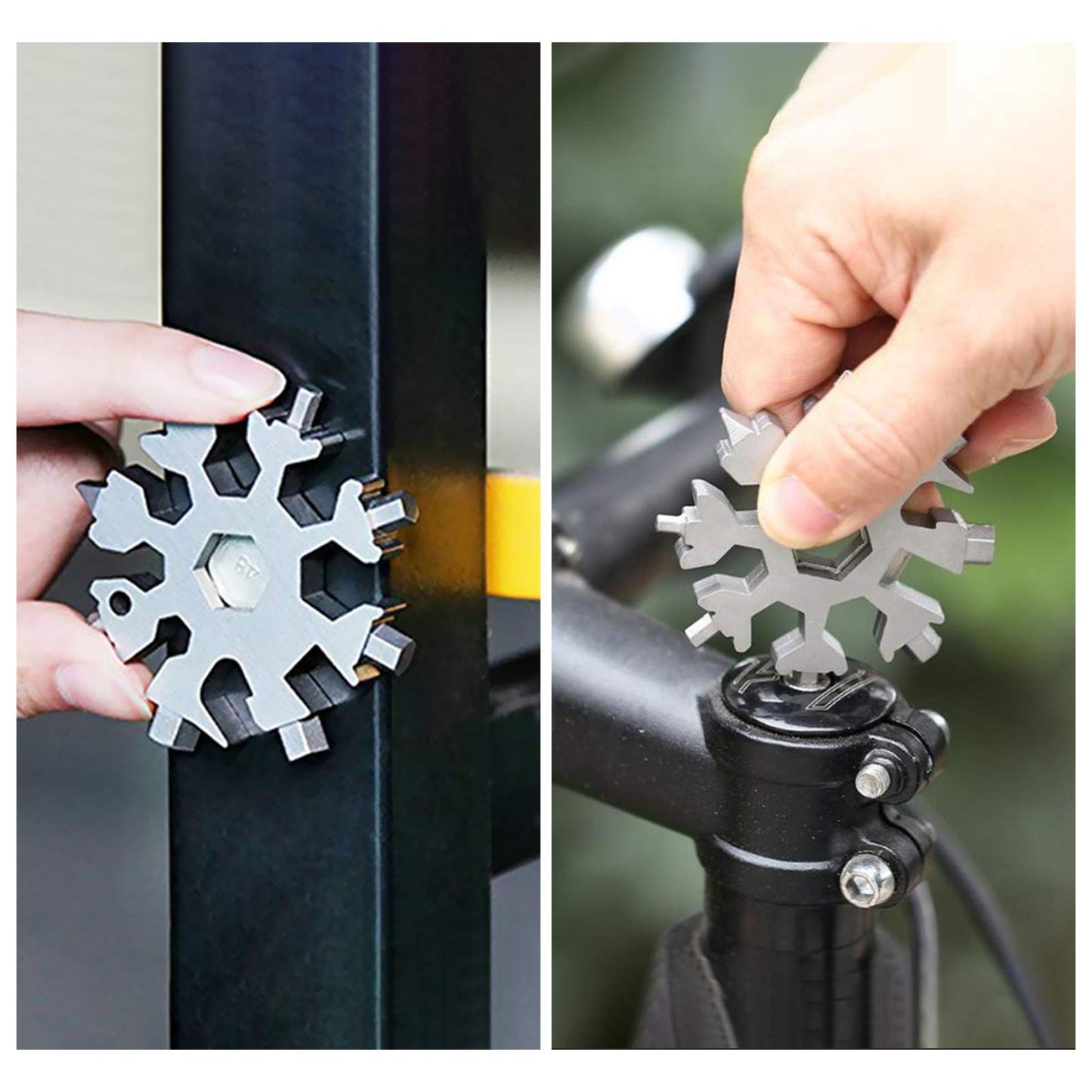 Stocking Stuffers for Adults Men, Christmas Gifts for Men Dad, 2 Pack 18 in 1 Snowflake Multitools Mens Stocking Stuffers, White Elephant Gifts, Tool Cool Gadgets