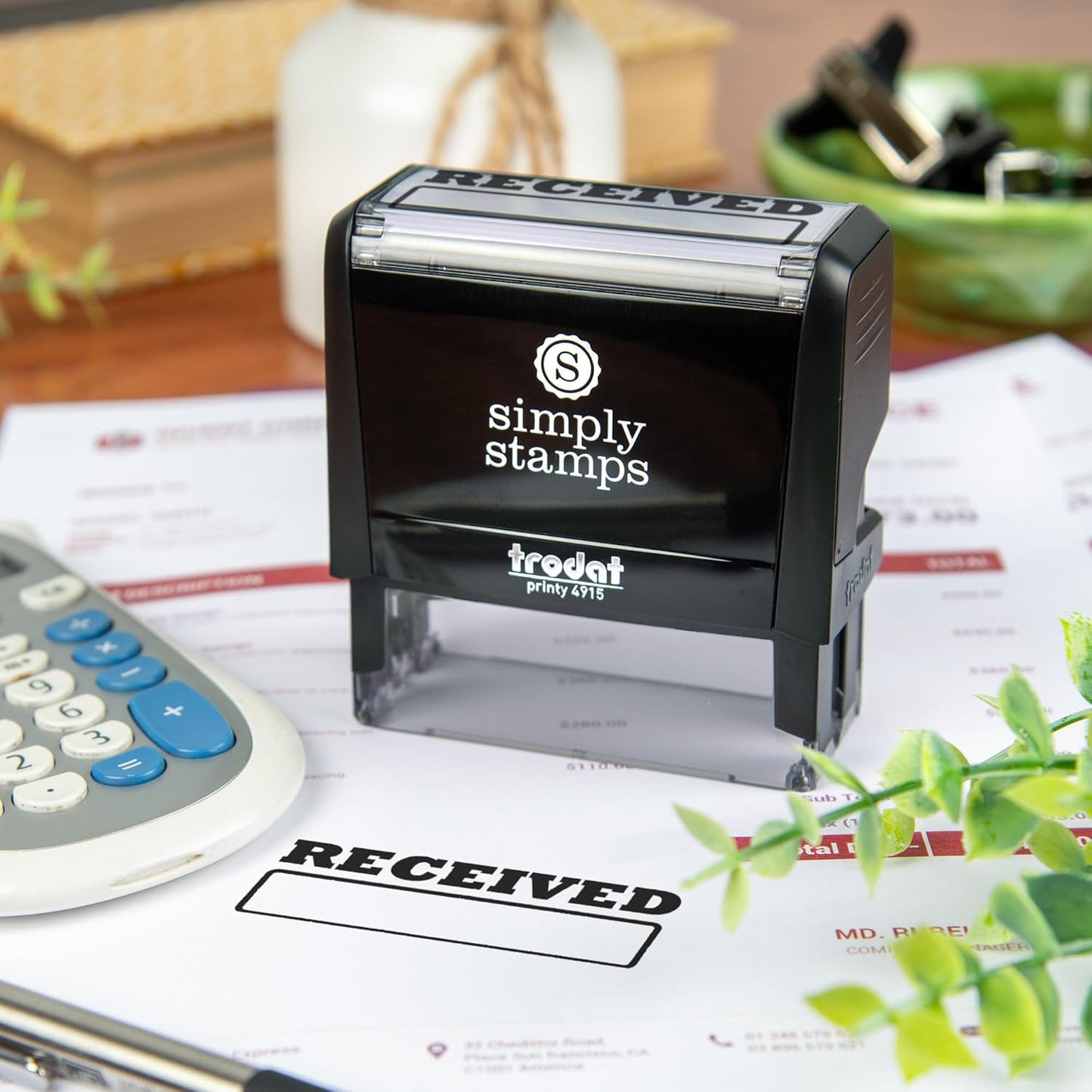 Received Office Stamp | 4 Different Sizes | 20 Designs | Multiple Color Options | Perfect for Quick Validation of Office Documents (Received, Xtra Wide)