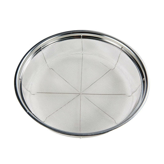 Fine Mesh Strainer for Kitchen, Stainless Steel Colander Bowl for Pasta, Rice, Fruit, Metal Net Baskets with Resting Base - Strain, Drain, Rinse （Diameter 9.84 inch）
